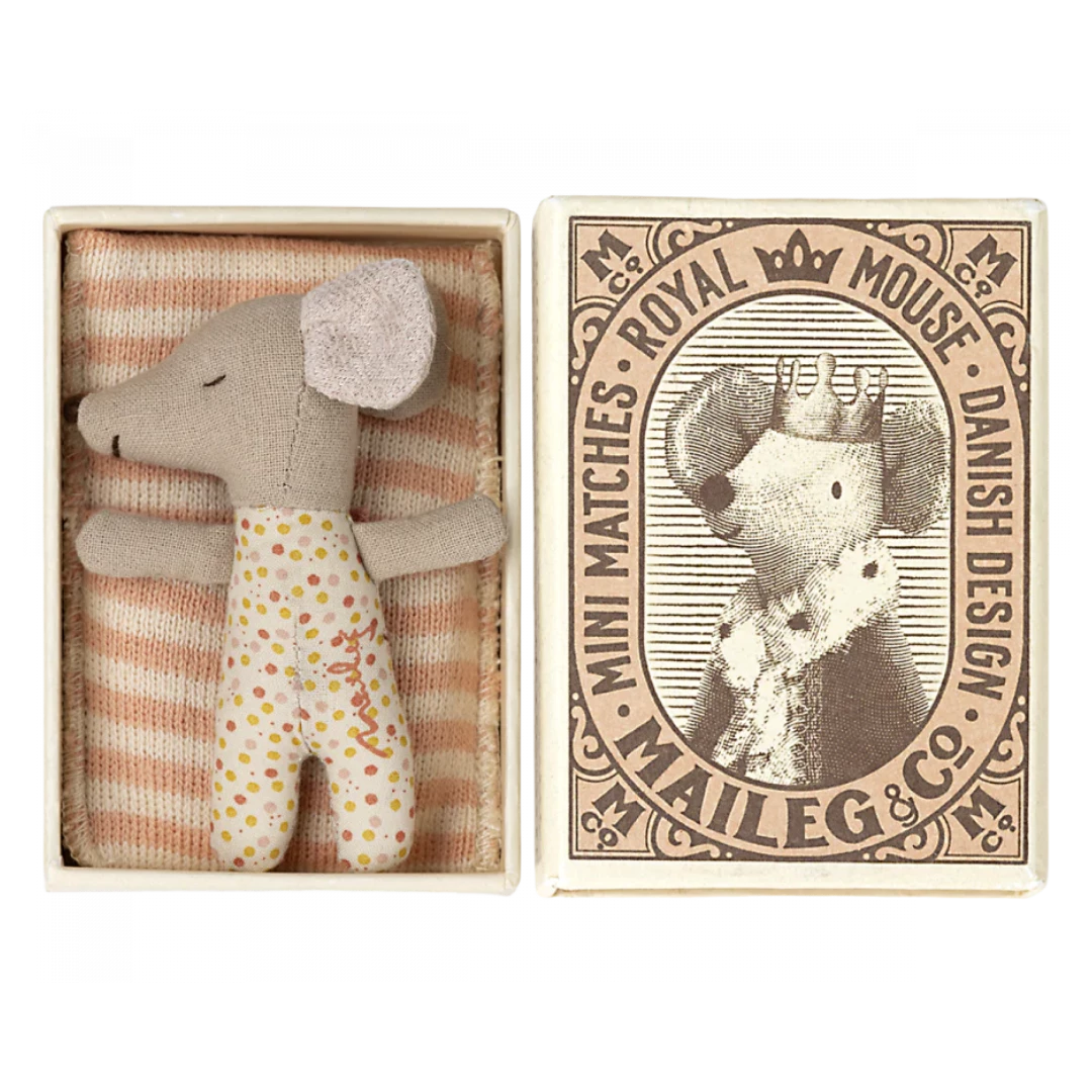 Maileg Sleepy/Wakey Mouse Rose 2 Maileg Sleepy/Wakey Mouse Rose - Image 2
