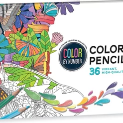 MindWare Color By Number Colored Pencil Set (36 Pieces)