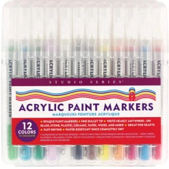 Peter Pauper Press Studio Series Acrylic Paint Marker Set (12-piece Set)