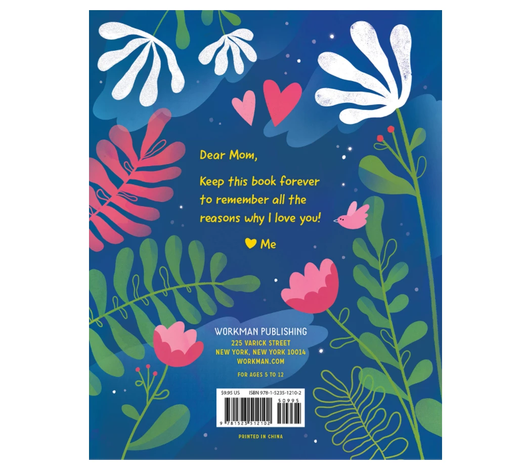 Workman Pub Co A Book About Mom With Words And Pictures By Me: A Fill-in Book With Stickers! Hardcover 2 Workman Pub Co A Book About Mom With Words And Pictures By Me: A Fill-in Book With Stickers! Hardcover - Image 2