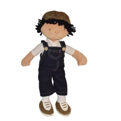 Tikiri Joe - Organic Cotton Boy Doll In Dungarees