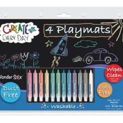 The Pencil Grip™ Black Board Playmat Kit With Wonder Stix (4 Pc Set)