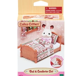 Epoch Everlasting Calico Critters, Doll House Furniture And Décor, Bed & Comforter Set