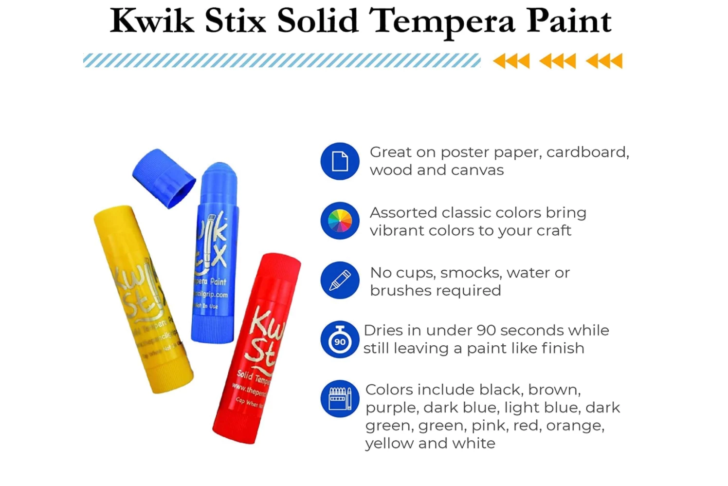 Pencil Grip Co. Solid Tempra Paint 12 Classic Colors 5 Pencil Grip Co. Solid Tempra Paint 12 Classic Colors - Image 5