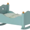 Maileg Blue Baby Mouse Cradle