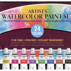 Peter Pauper Press Studio Series Artist's Watercolor Paint Set 24 Colors