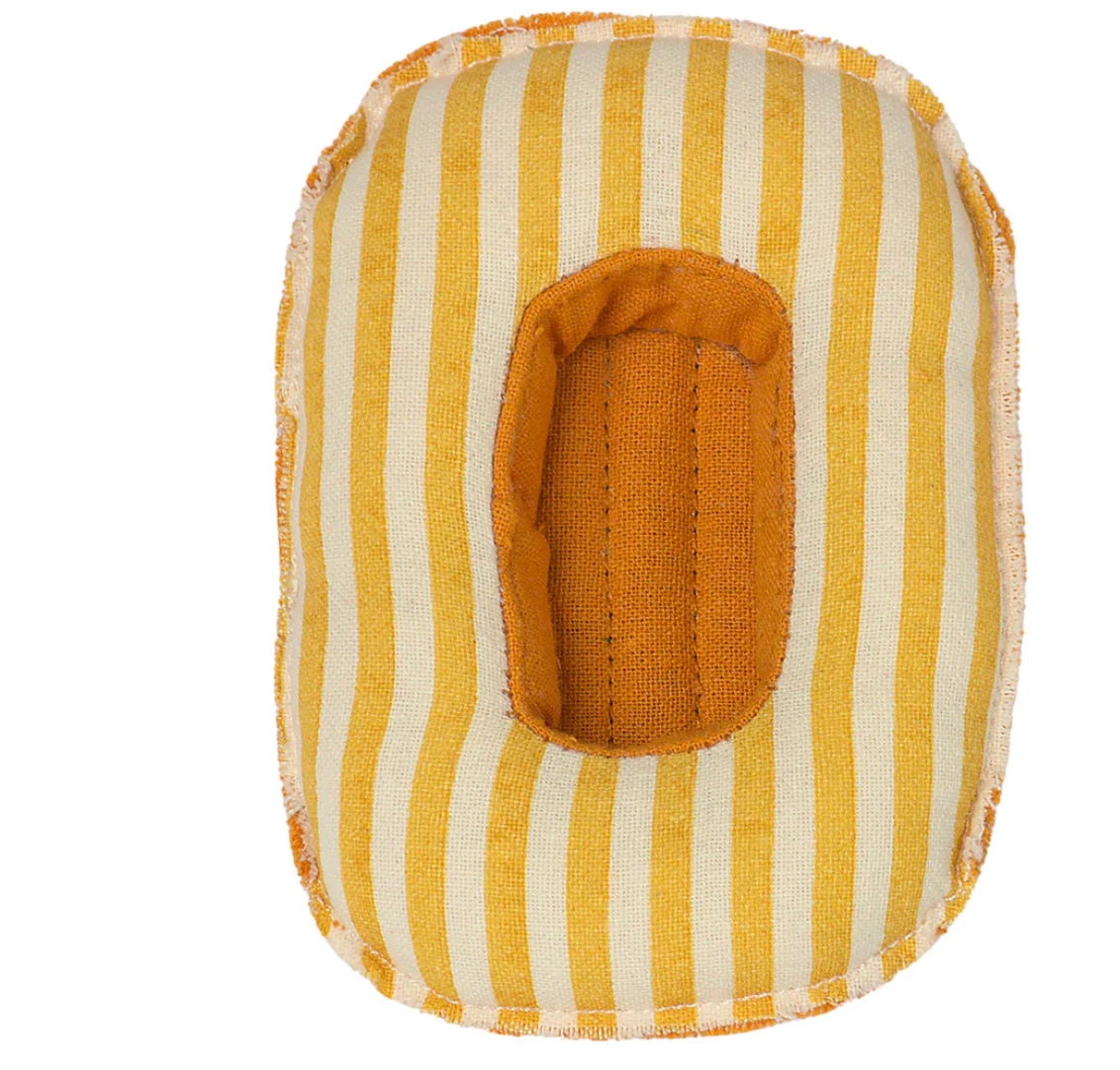 Maileg Beach Raft, Yellow Stripe 2 Maileg Beach Raft, Yellow Stripe - Image 2