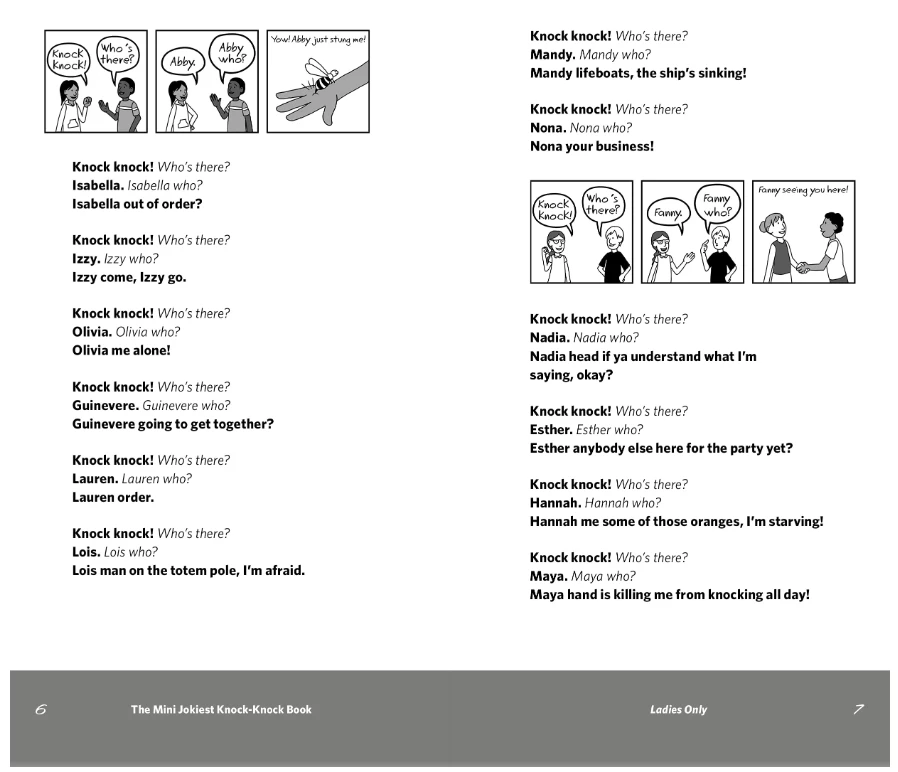 MacMillam Books The Mini Jokiest Knock-Knock Book: Knee-Slappers That Will Keep You Laughing Out Loud Paperback 4 MacMillam Books The Mini Jokiest Knock-Knock Book: Knee-Slappers That Will Keep You Laughing Out Loud Paperback - Image 4