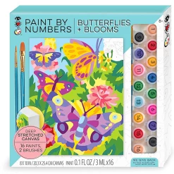 Bright Stripes Paint By Numbers Butterflies + Blooms