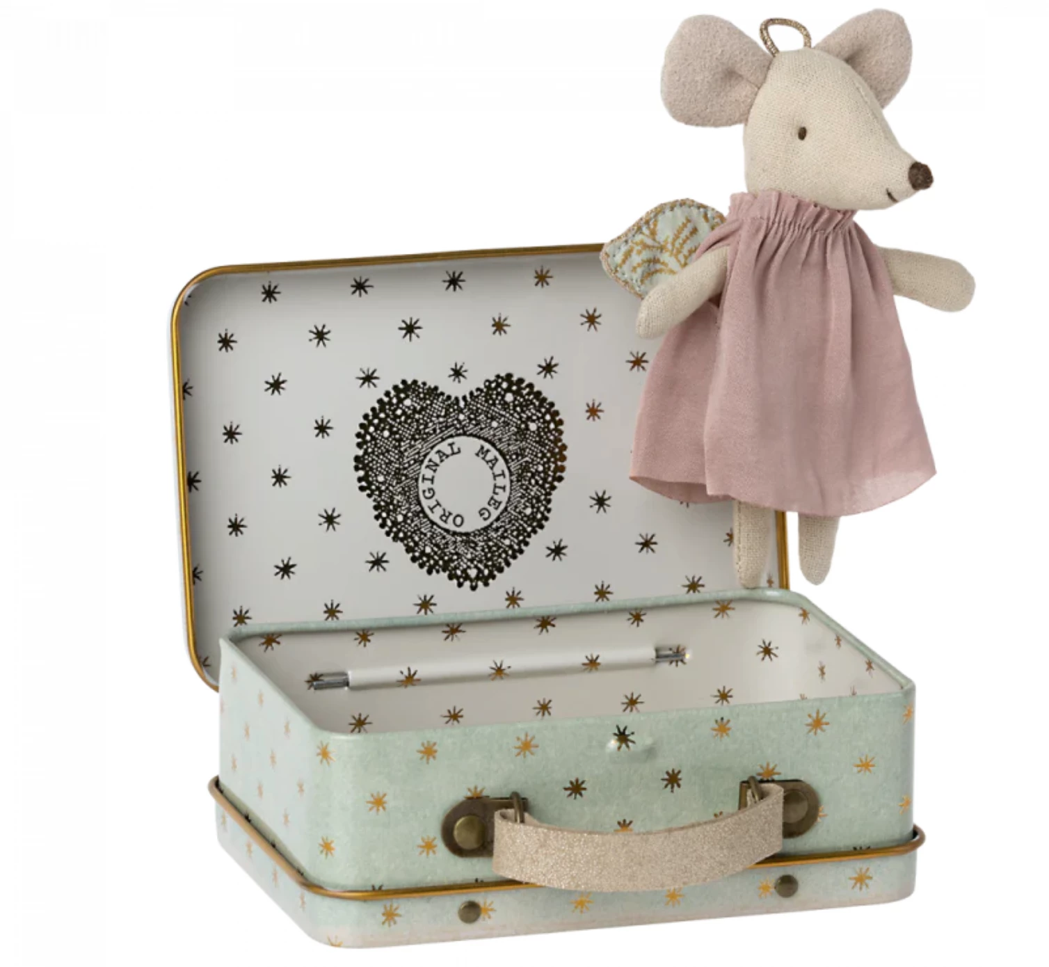 Maileg Angel Mouse In Suitcase 1 Maileg Angel Mouse In Suitcase