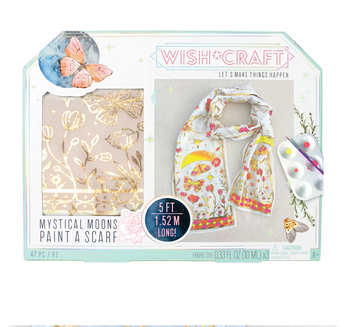 Bright Stripes Wish*Craft Mystical Moons Paint A Scarf 1 Bright Stripes Wish*Craft Mystical Moons Paint A Scarf
