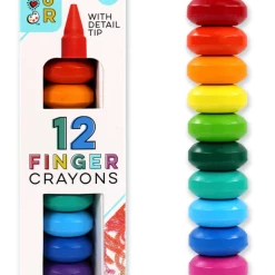Bright Stripes Finger Crayons