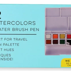 Bright Stripes Watercolors And Water Brush Pen Set