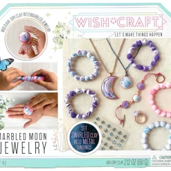 Bright Stripes Wish*Craft Marbled Moon Jewelry