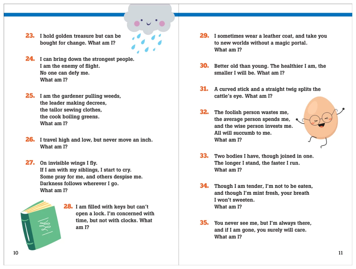 Peter Pauper Press 500 Riddles For Clever Kids Hardcover 5 Peter Pauper Press 500 Riddles For Clever Kids Hardcover - Image 5