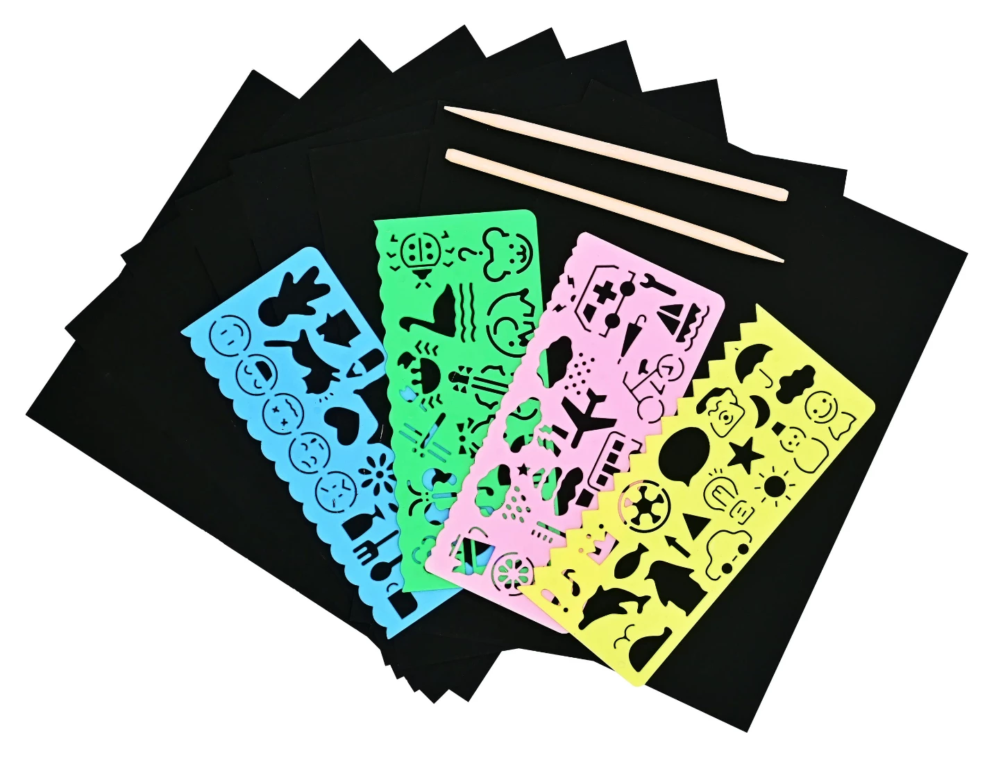 Peter Pauper Press Scratch & Sketch Sheets With Stencils 3 Peter Pauper Press Scratch & Sketch Sheets With Stencils - Image 3