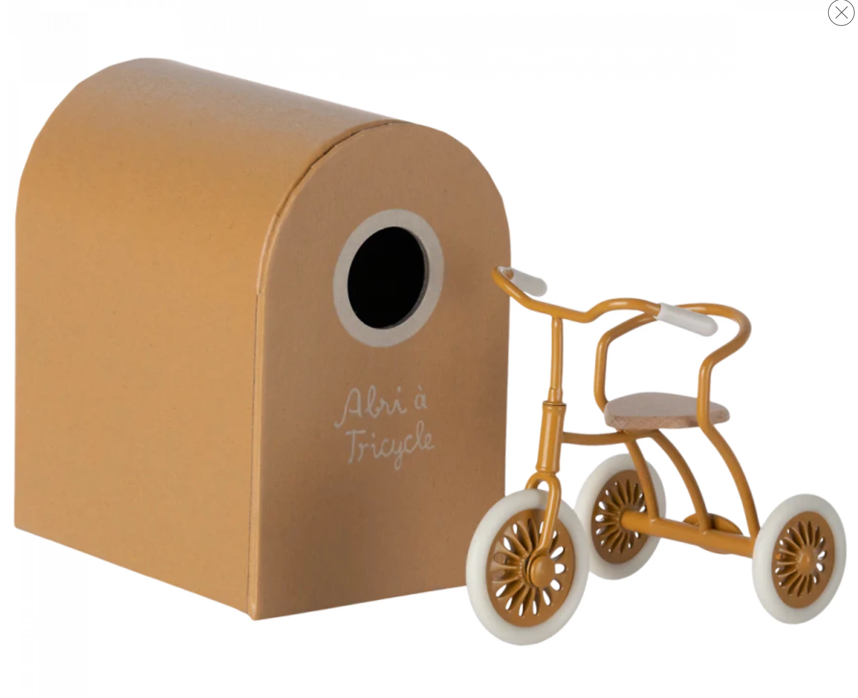Maileg Abri A Tricycle, Mouse - Ocher 1 Maileg Abri A Tricycle, Mouse - Ocher
