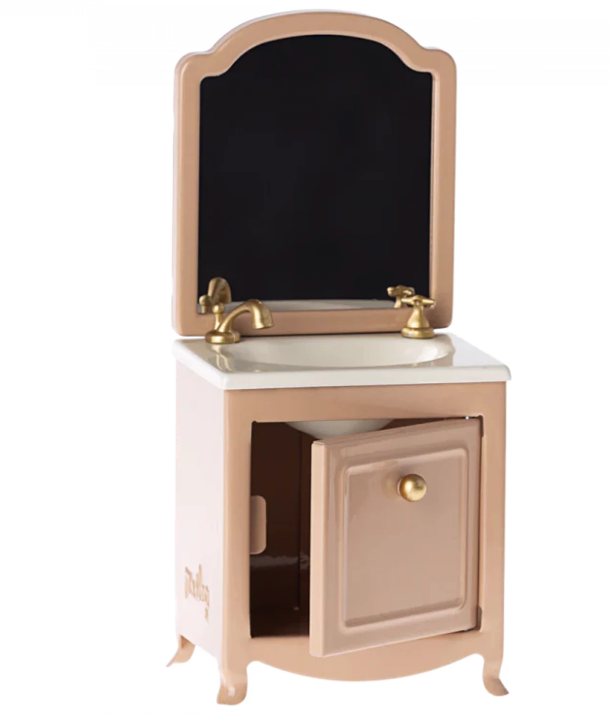 Maileg Sink W/ Mirror, Mouse - Dark Powder 2 Maileg Sink W/ Mirror, Mouse - Dark Powder - Image 2