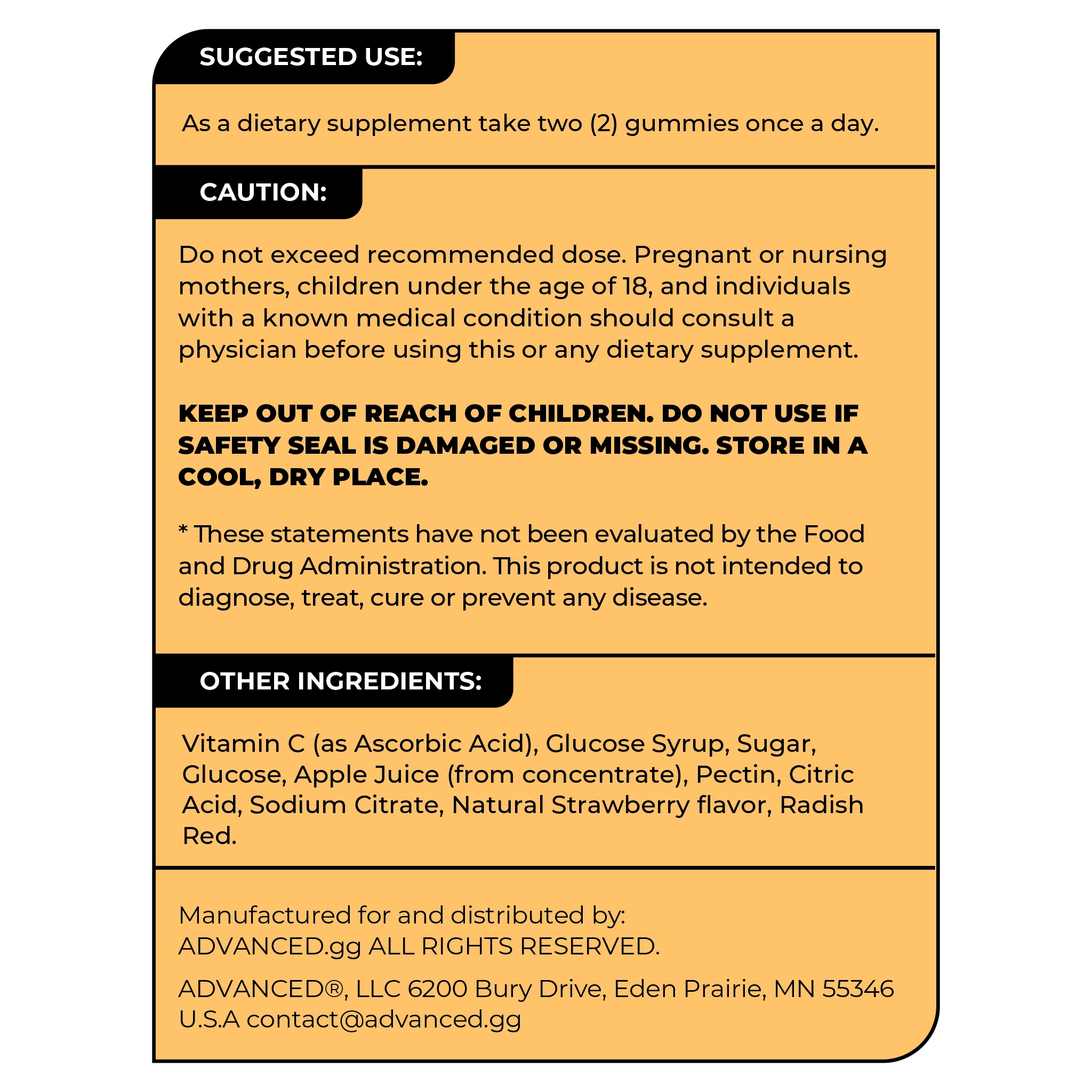 Advanced.GG ADVANCED® Boost Vitamin C Gummies 3 Advanced.GG ADVANCED® Boost Vitamin C Gummies - Image 3